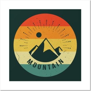 The Mountains Are Calling | Vintage Sunset Posters and Art